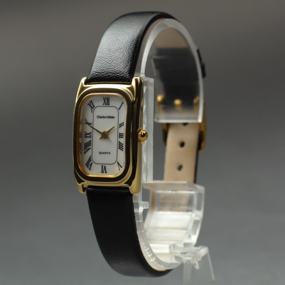 Near MINT Charles Vogele CV7344 White Quartz 18.7mm Ladies Watch