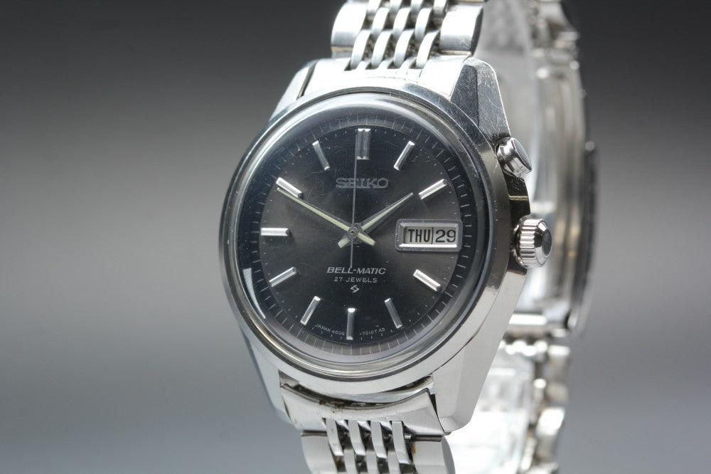 SEIKO Belmatic 4006-7010 Black Auto 38mm Men's Watch 1967