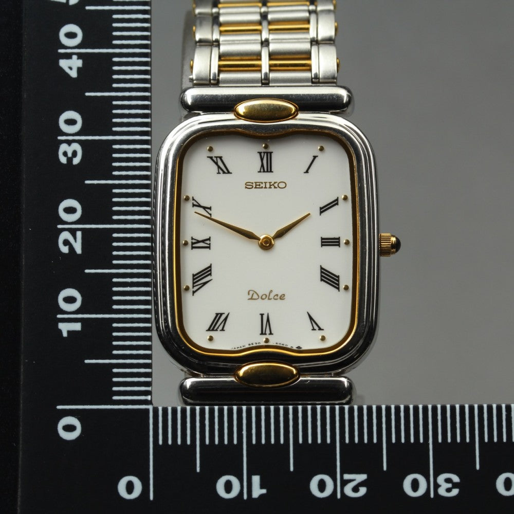 Near MINT SEIKO Dolce 9530-5050 White Quartz 25mm Men's Watch – photo 10