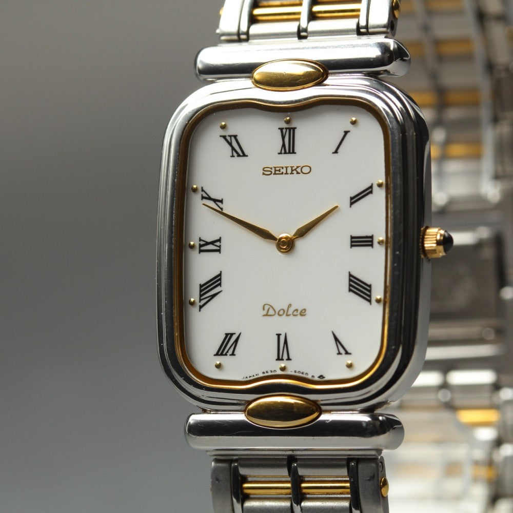 Near MINT SEIKO Dolce 9530-5050 White Quartz 25mm Men's Watch – photo 3