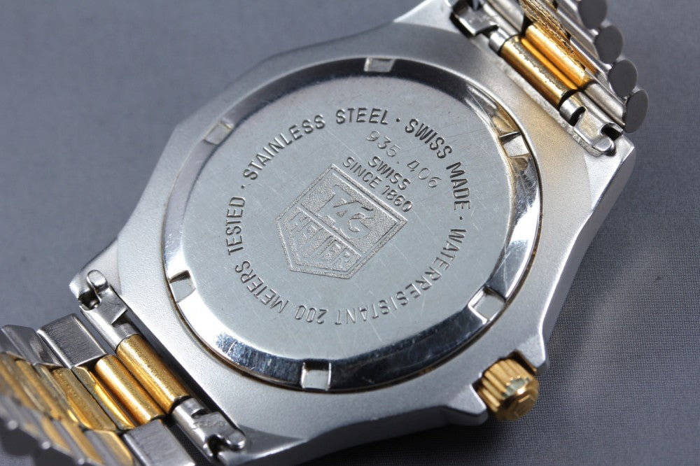 Near MINT TAG Heuer Professional 3000 935.406 Gold Quartz 38mm Men's Watch