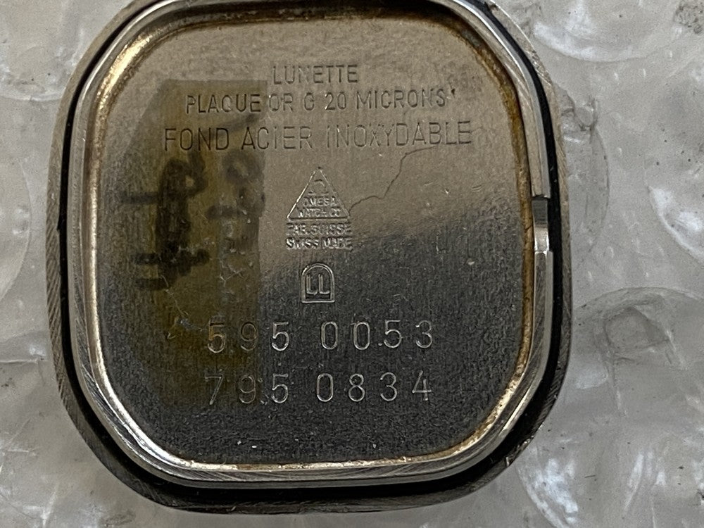 Near MINT OMEGA De Ville Ref.795 0834 Cal.1375 Gold Quartz 21mm Ladies Watch 1984