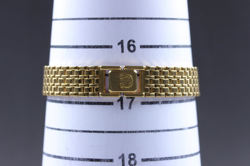 Near MINT OMEGA De Ville Ref.795 0834 Cal.1375 Gold Quartz 21mm Ladies Watch 1984