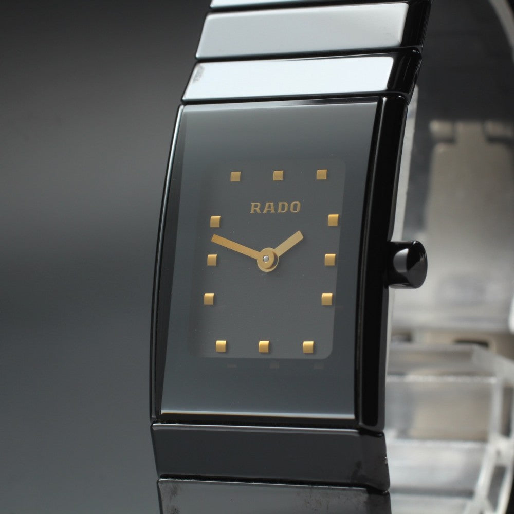 Near MINT RADO Diastar 963.0540.3 Black Quartz 19.3mm Ladies Watch