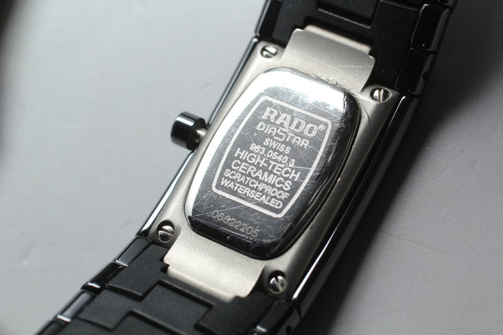 Near MINT RADO Diastar 963.0540.3 Black Quartz 19.3mm Ladies Watch