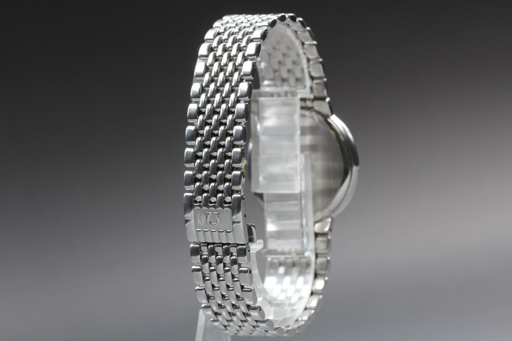 Near MINT OMEGA De Ville 396.1012 Cal.1430 Silver/Gold Quartz 32mm Men's Watch