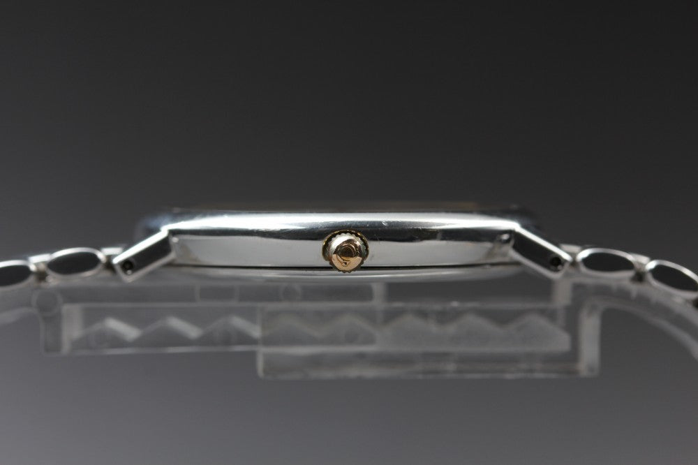 Near MINT OMEGA De Ville 396.1012 Cal.1430 Silver/Gold Quartz 32mm Men's Watch