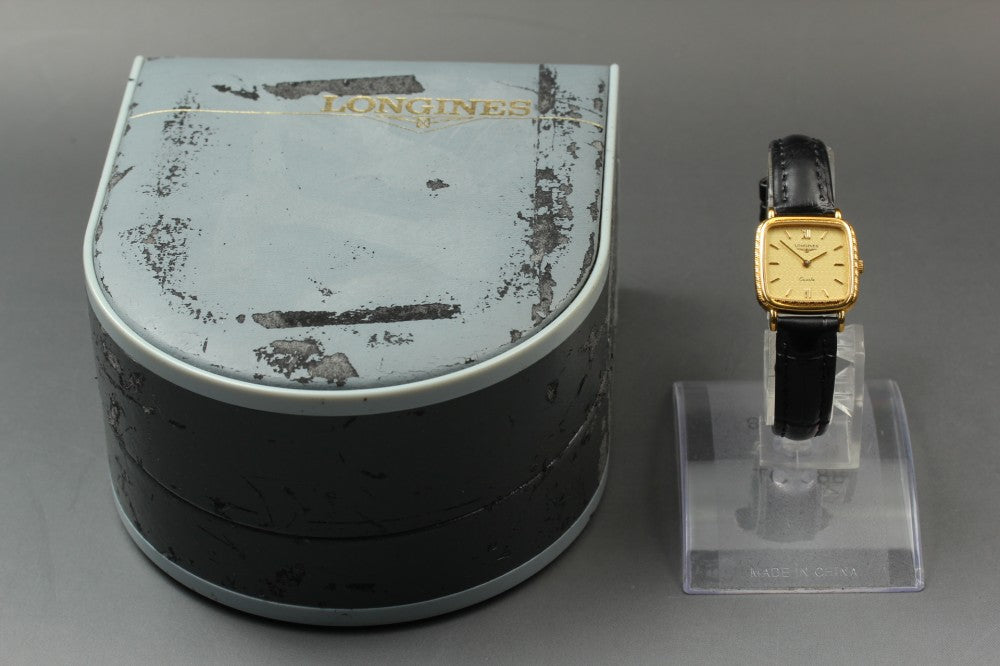 Near MINT LONGINES 153.6740 Gold Quartz 20.8mm Ladies Watch