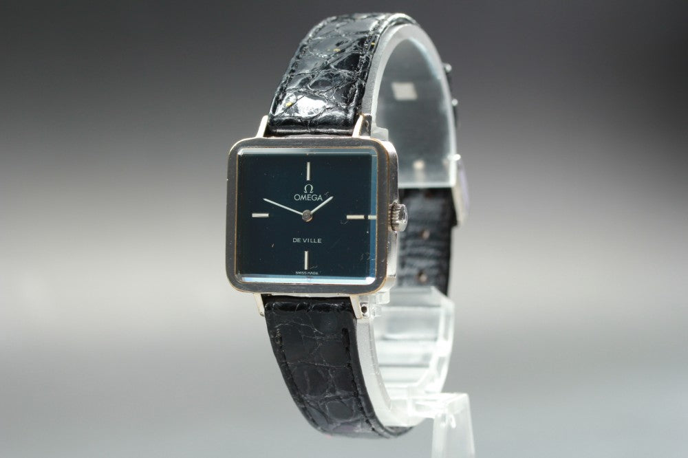 Near MINT OMEGA De Ville 511.0375 Cal.625 Blue Manual 26.2mm Ladies Watch