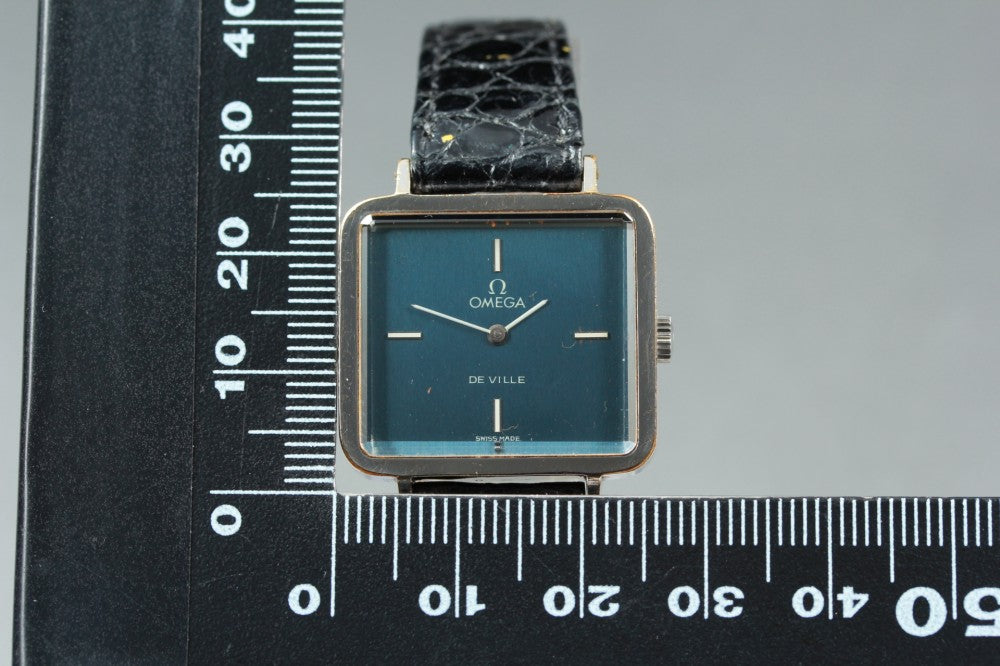 Near MINT OMEGA De Ville 511.0375 Cal.625 Blue Manual 26.2mm Ladies Watch
