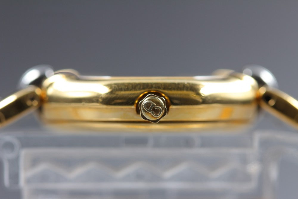 Near MINT Christian Dior Swing Octagon 48.133 Gold Quartz 25mm Ladies Watch