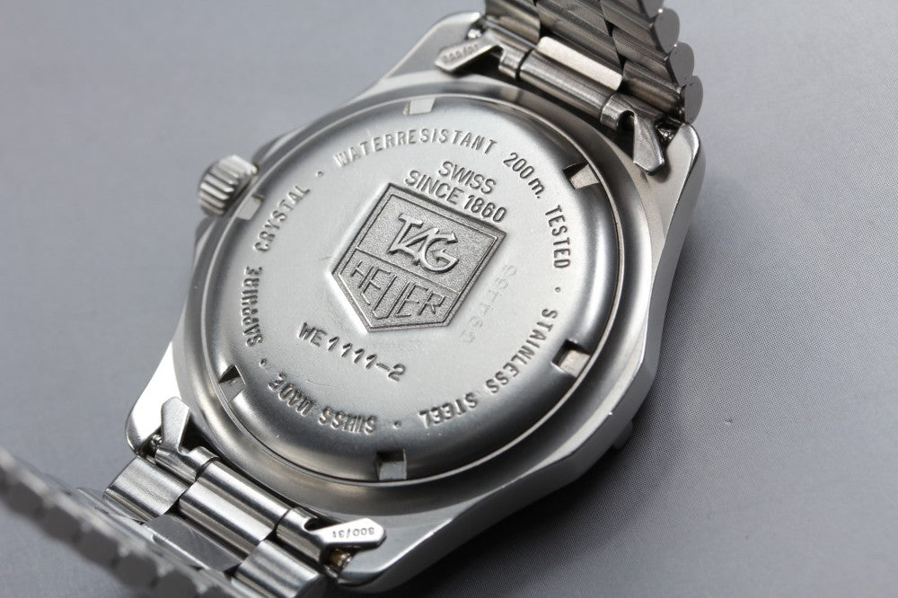 Near MINT TAG Heuer Professional 2000 WE1111-2 Silver 40mm Men's Watch
