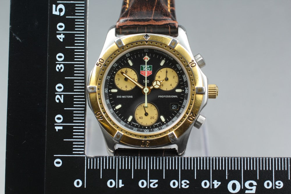 TAG Heuer Professional 2000 565.306R Black/Gold Quartz 39mm Men's Watch