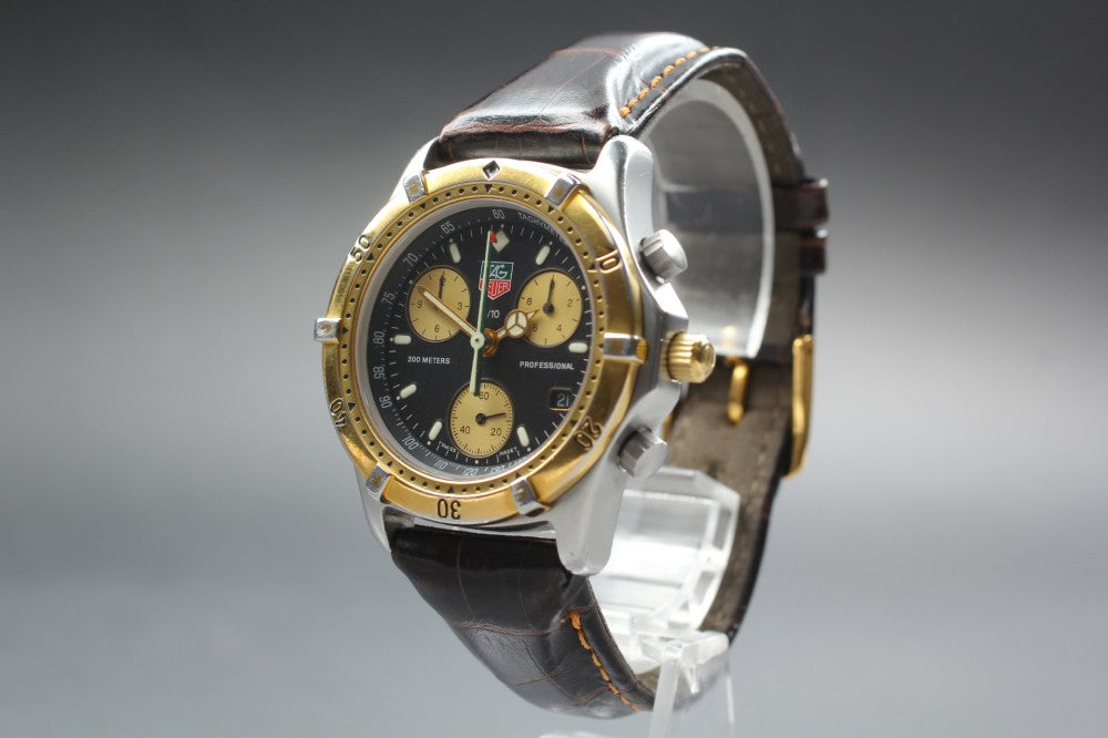 TAG Heuer Professional 2000 565.306R Black/Gold Quartz 39mm Men's Watch