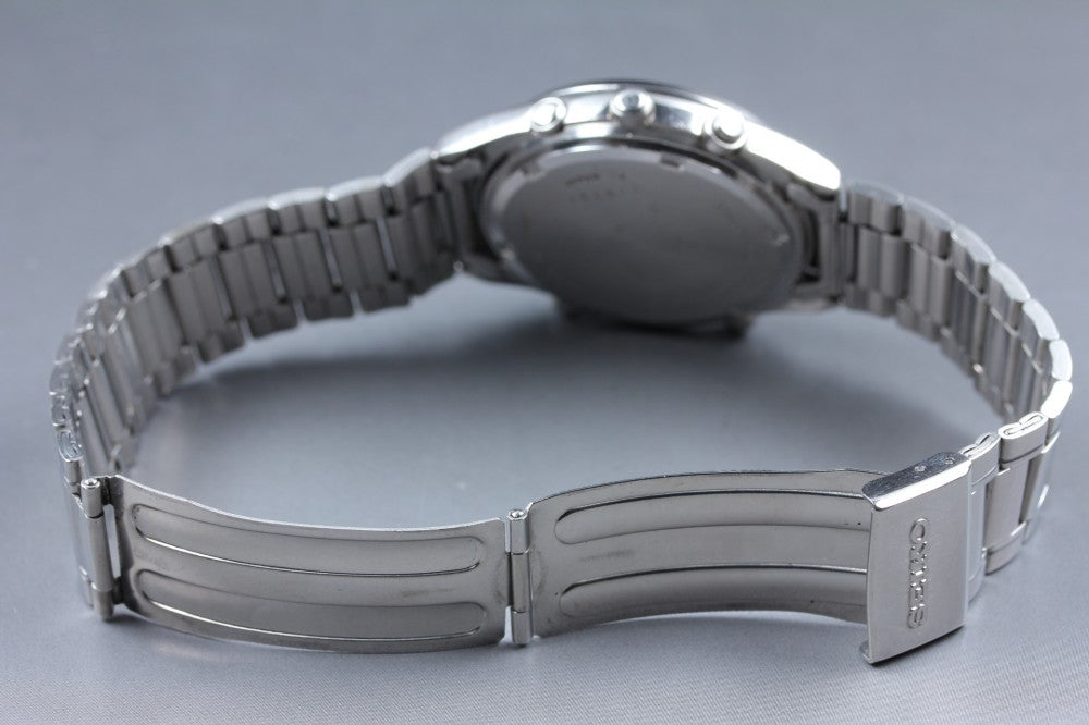 SEIKO Chronograph 7T32-7B30 Black Quartz 37mm Men's Watch 1992