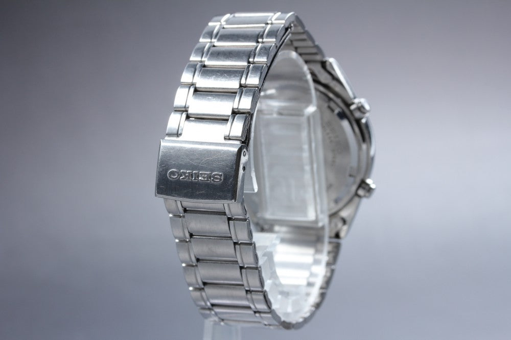 SEIKO Chronograph 7T32-7B30 Black Quartz 37mm Men's Watch 1992