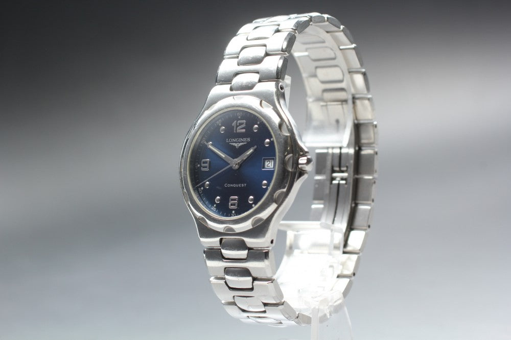 Near MINT LONGINES Conquest L1.631.4 Blue Quartz 35mm Men's Watch