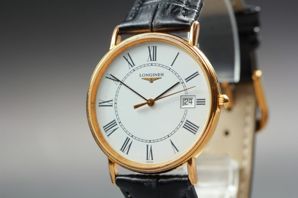 Near MINT LONGINES Grand Classic L4.636.2 White Quartz 33mm Men's Watch