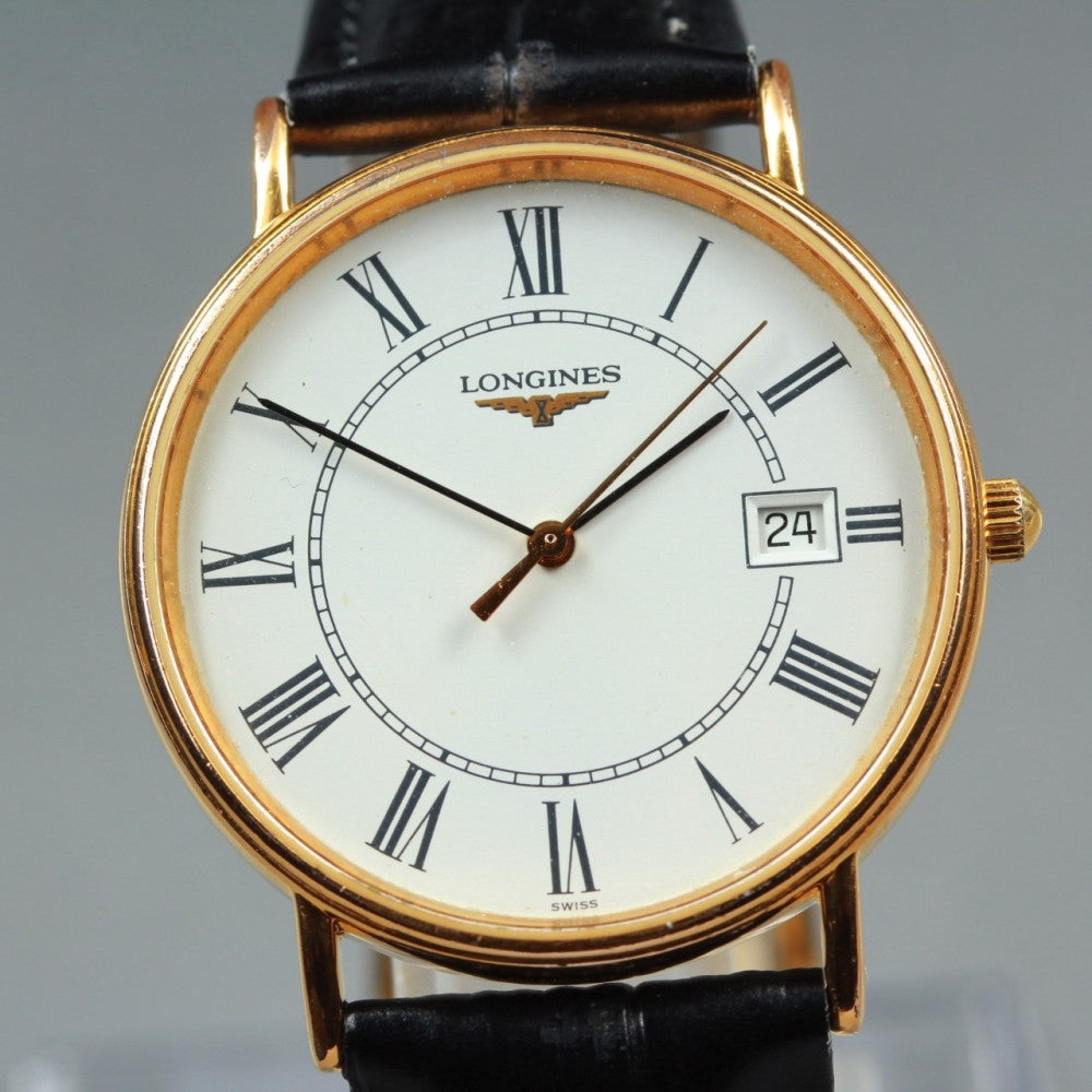 Near MINT LONGINES Grand Classic L4.636.2 White Quartz 33mm Men's Watch