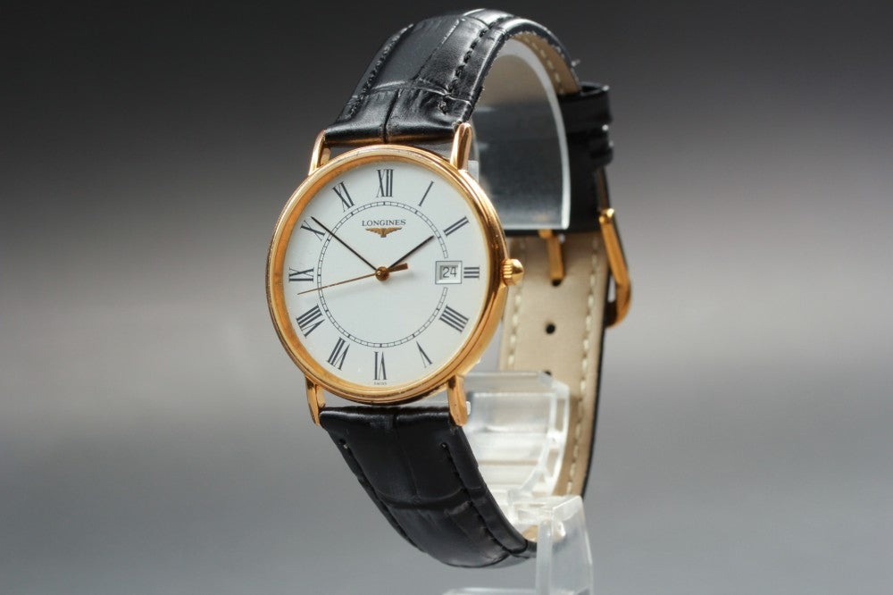 Near MINT LONGINES Grand Classic L4.636.2 White Quartz 33mm Men's Watch