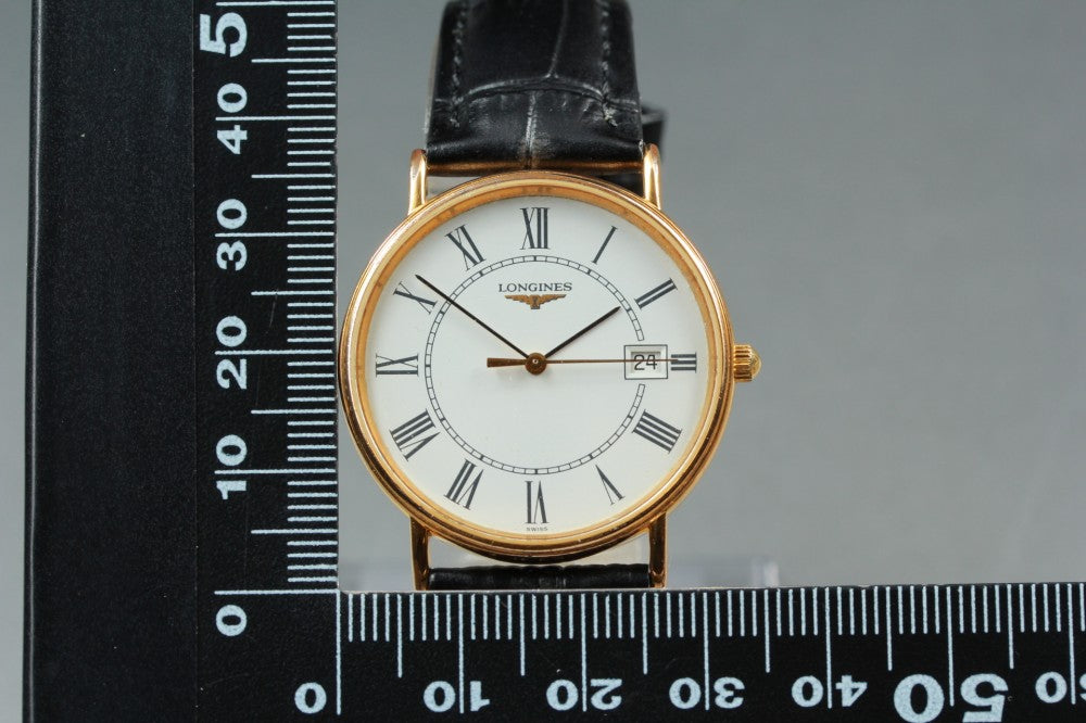 Near MINT LONGINES Grand Classic L4.636.2 White Quartz 33mm Men's Watch