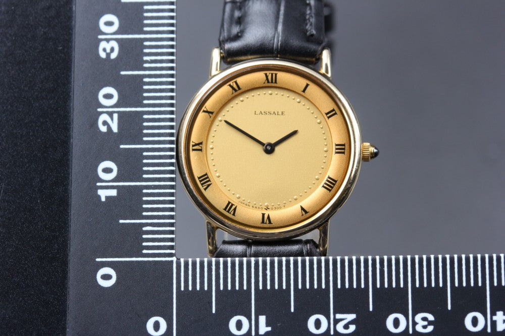 Near MINT SEIKO Lassale 5A50-0090 Gold Quartz 24.3mm Ladies Watch 1989