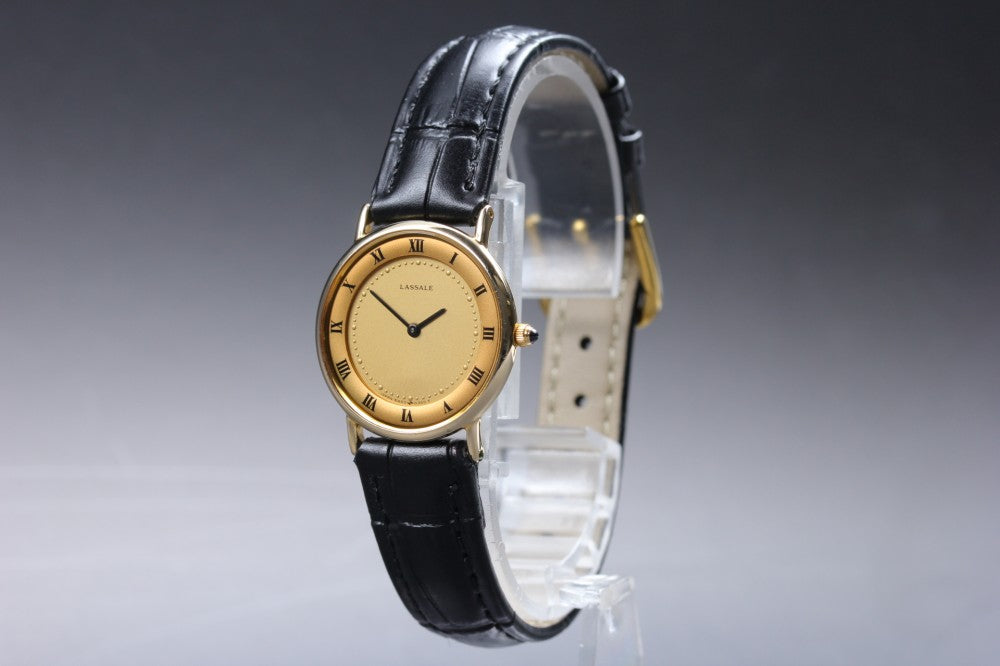 Near MINT SEIKO Lassale 5A50-0090 Gold Quartz 24.3mm Ladies Watch 1989