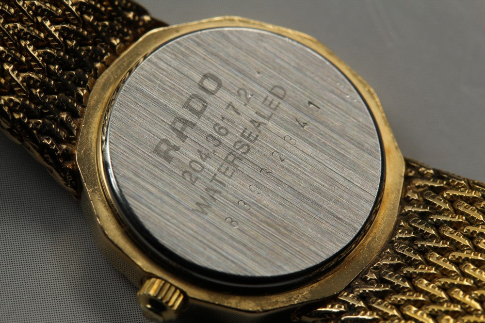 Near MINT RADO 204.3617.2 Gold Quartz 20.4mm Ladies Watch