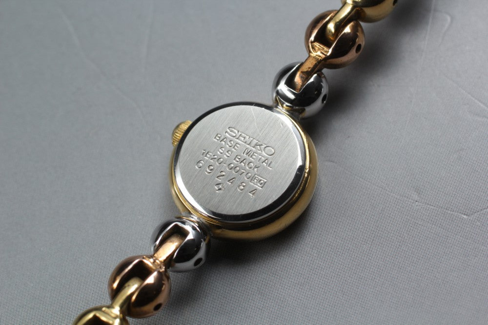 SEIKO Tisse 1E20-0070 Gold Quartz 14.3mm Ladies Watch 1986