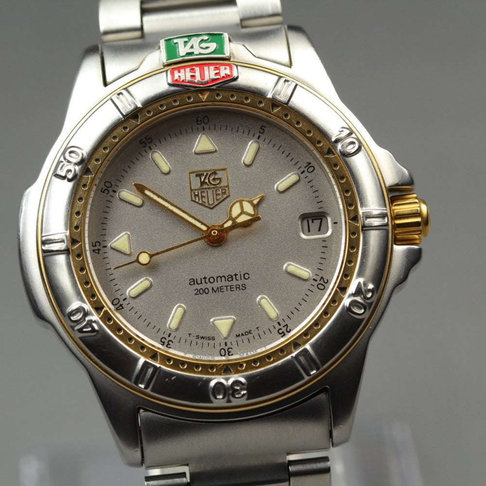 Near MINT TAG Heuer 4000 Series Professional 695.706 Silver Auto 41mm Men's Watch