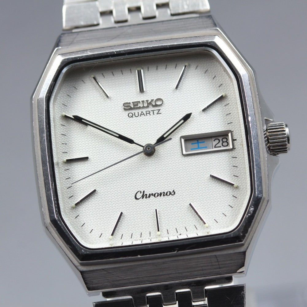 SEIKO Chronos 7433-5010 White Quartz 33.6mm Men's Watch