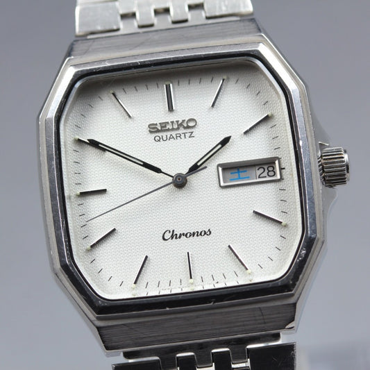 SEIKO Chronos 7433-5010 White Quartz 33.6mm Men's Watch