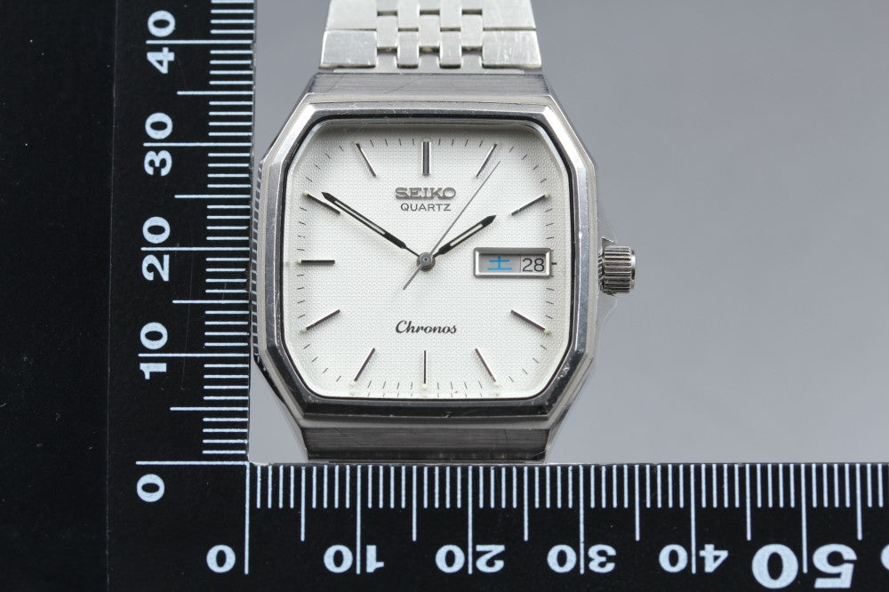 SEIKO Chronos 7433-5010 White Quartz 33.6mm Men's Watch