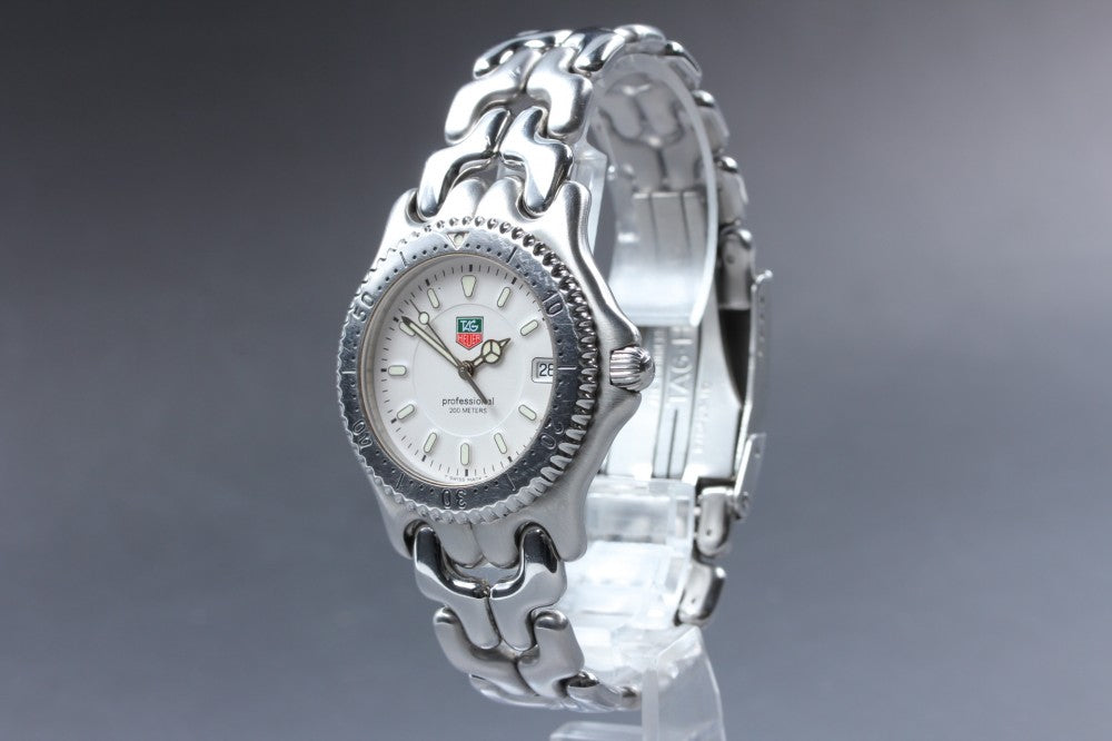 Near MINT TAG Heuer S/el WG1112-K0 White Quartz 40mm Men's Watch