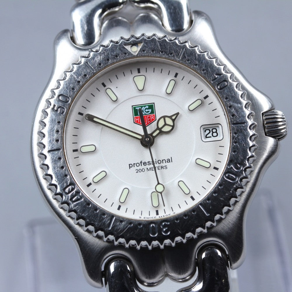 Near MINT TAG Heuer S/el WG1112-K0 White Quartz 40mm Men's Watch