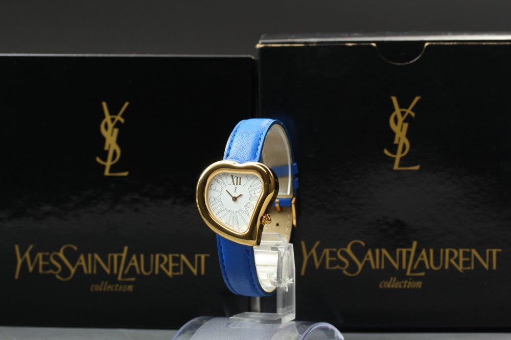 Near MINT Yves Saint Laurent 05F White Quartz 30mm Ladies Watch