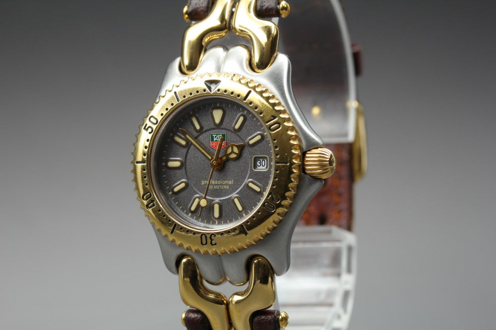 Near MINT TAG Heuer S/el WG1320-2 Grey Quartz 29mm Ladies Watch