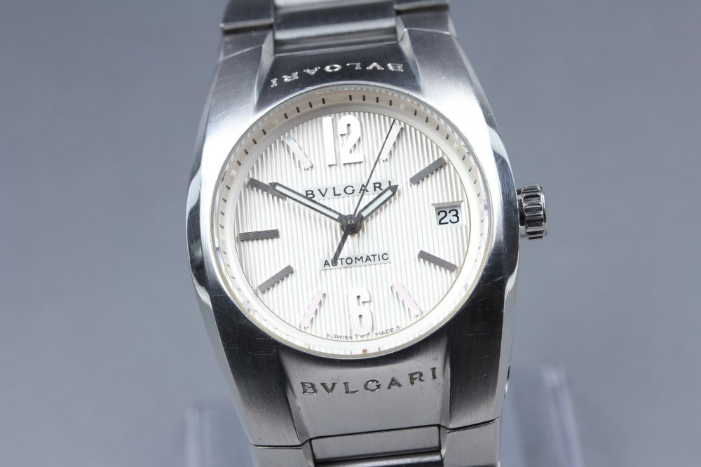 BVLGARI Elgon EG35S Silver/White Auto 35mm Men's Watch