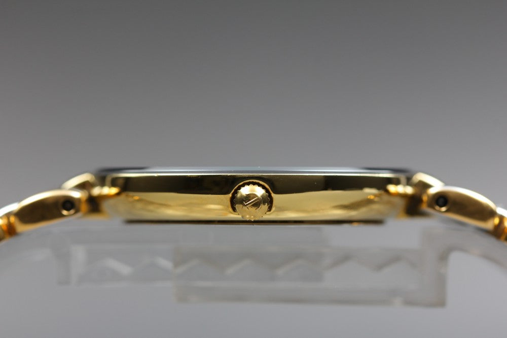 Near MINT RADO Florence 160.3677.2 Gold Quartz 32.5mm Men's Watch