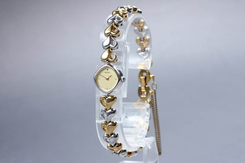 SEIKO Tisse 1E20-5280 Gold Quartz 15.8mm Ladies Watch 1994