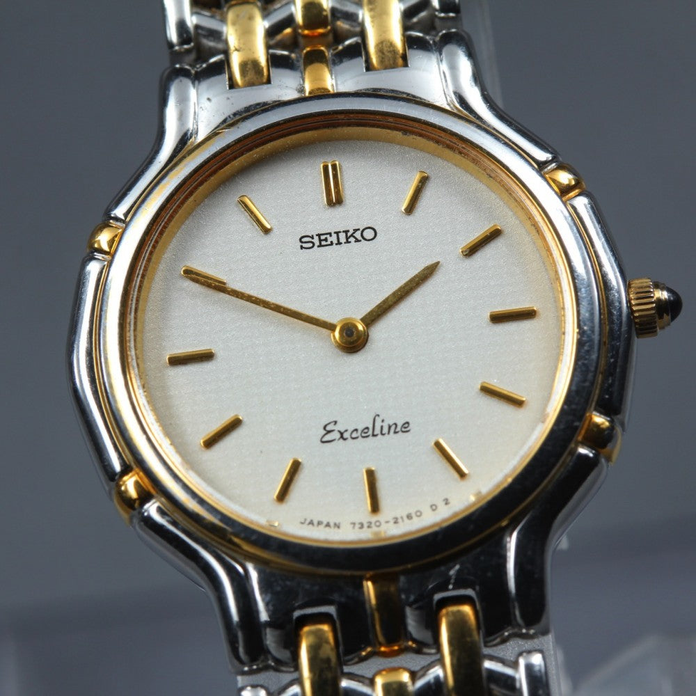 Near MINT SEIKO Exceline 7320-0410 Quartz 23.5mm Ladies Watch 1991