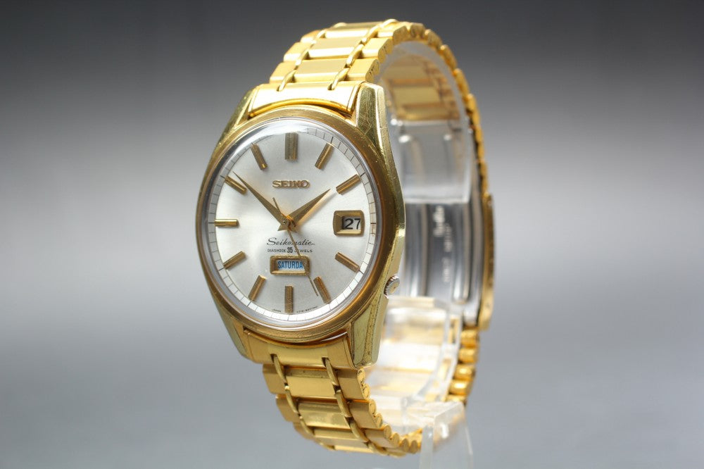 SEIKO Matic Weekdater 6218-8971 Silver Auto 37mm Men's Watch 1965
