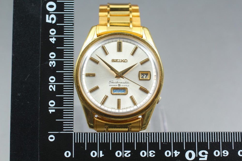 SEIKO Matic Weekdater 6218-8971 Silver Auto 37mm Men's Watch 1965