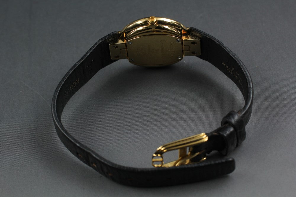 Near MINT Christian Dior Bagheera Black Moon D46-153-5 Black Quartz 25.7mm Ladies Watch