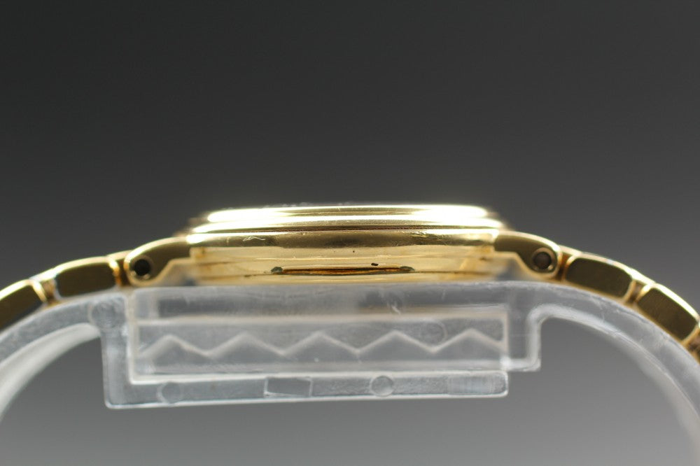 Near MINT SEIKO Exceline 1220-0100 Gold Quartz 23mm Ladies Watch 1988