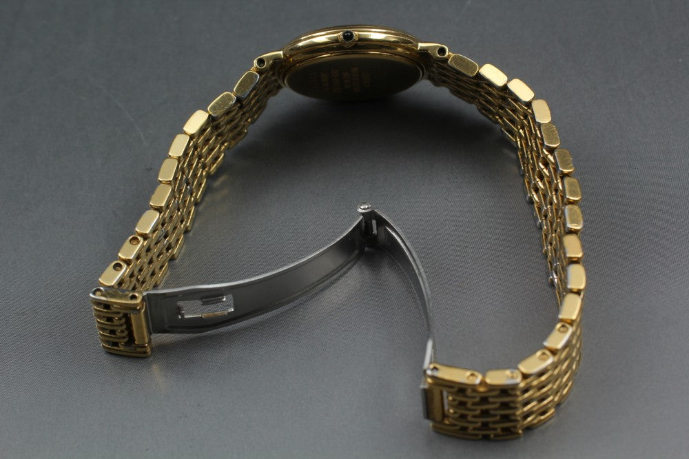 Near MINT SEIKO Exceline 1220-0100 Gold Quartz 23mm Ladies Watch 1988