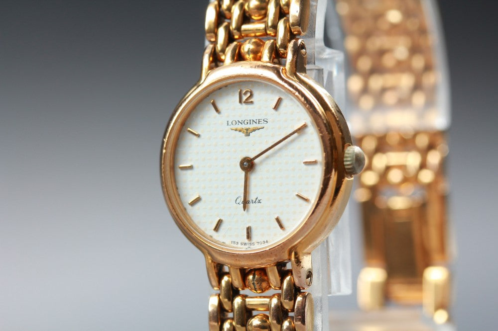 LONGINES 153.7034 White Quartz 22mm Ladies Watch