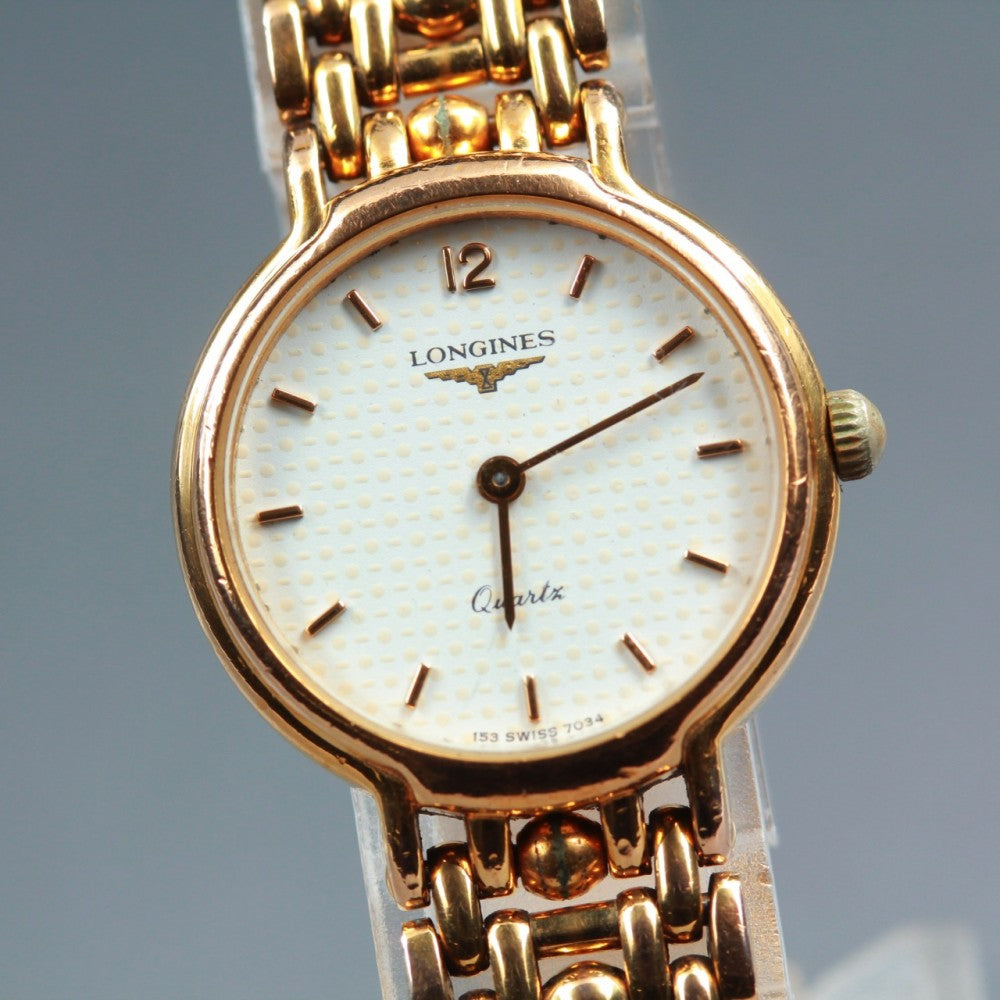LONGINES 153.7034 White Quartz 22mm Ladies Watch