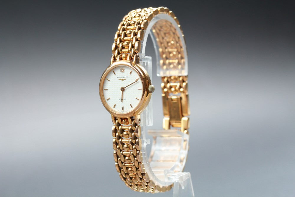 LONGINES 153.7034 White Quartz 22mm Ladies Watch