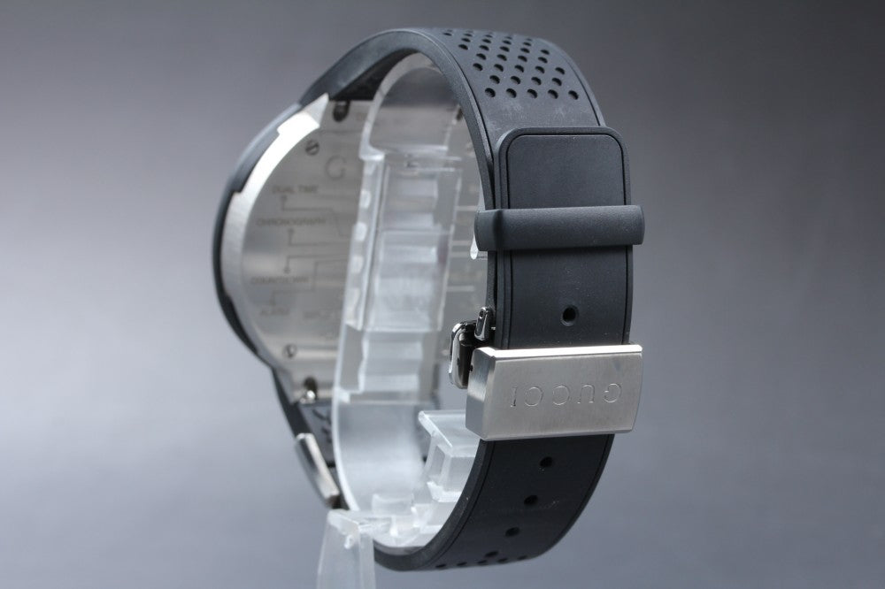 Near MINT GUCCI I-GUCCI 114.1 Black Quartz 49mm Men's Watch